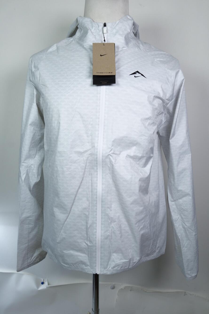 Nike Storm-FIT ADV Trail Jacket Mens Small White Hooded Windbreaker HV2146-133